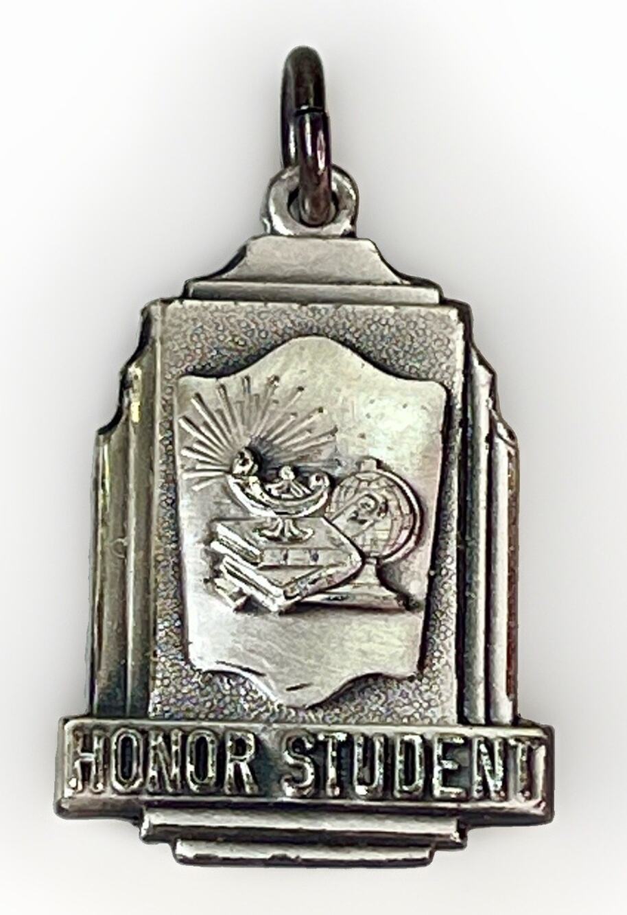 VTG Sterling Silver High School Honor Student Award Charm- Engraved SR 7.4g